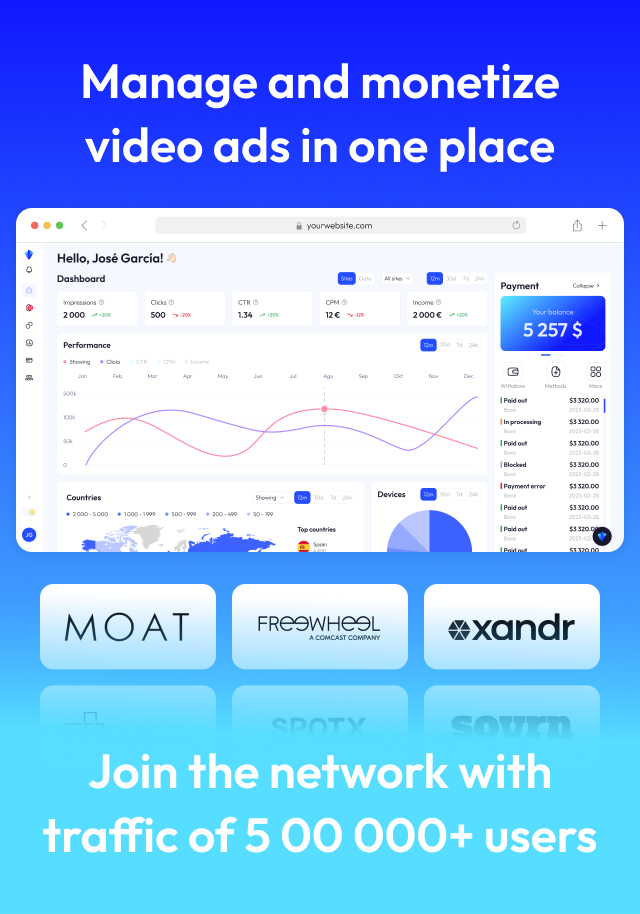 Manage and monetize video ads in one place